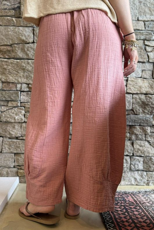 Santos Cushion Cotton Quirky Pant Soft Terracotta